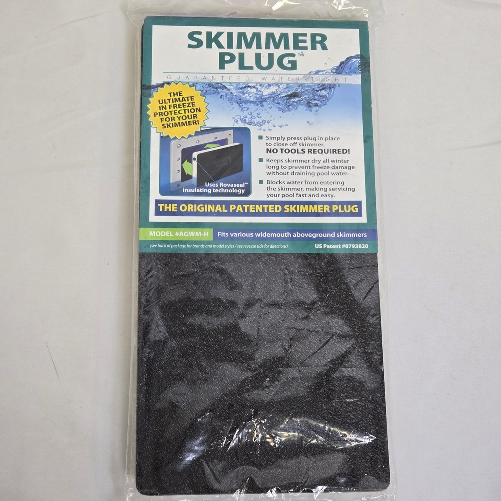 SimPoolTec Skimmer Plug, Freeze Protection, 11 1/2"x‎ 5 3/16", Model AGWM-H, New